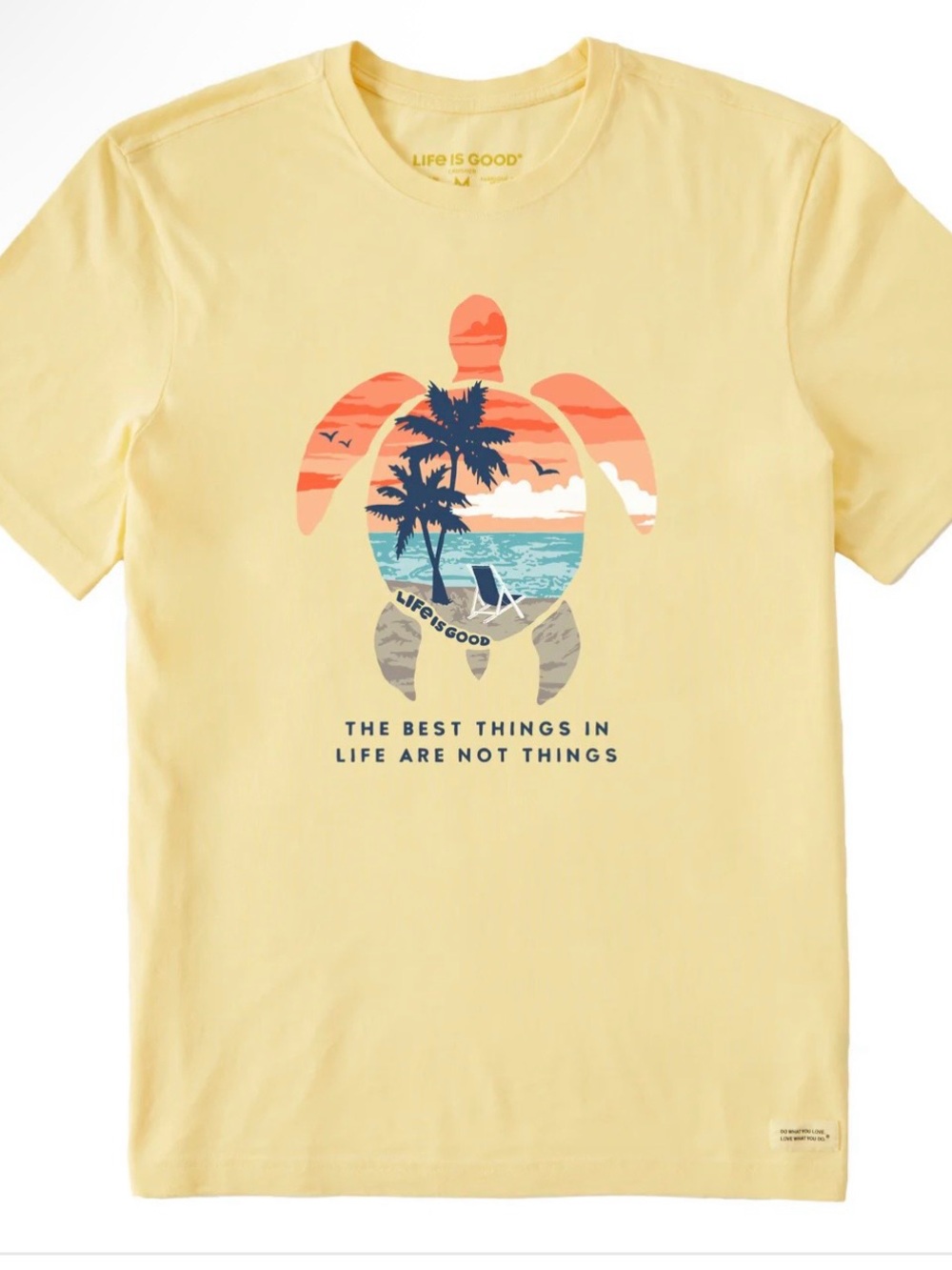 Life is Good Men’s Best Things Sea Turtle Beach Crusher Tee Size M,L   NWT
